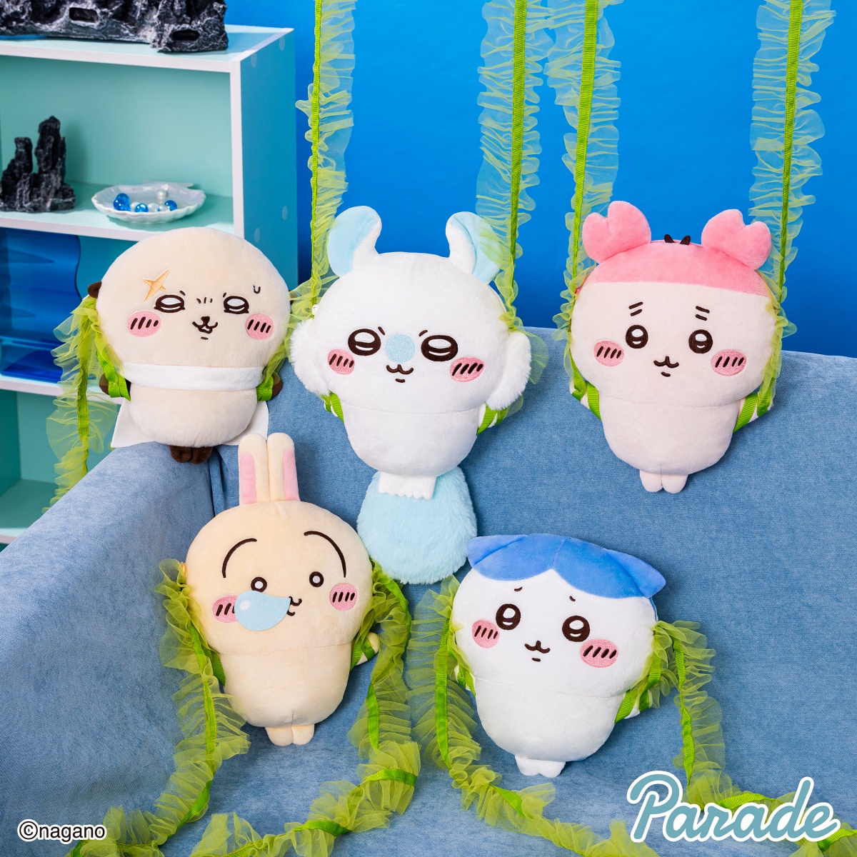 映画ちいかわ 人魚の島のひみつ 昆布締めぬいぐるみショルダーバッグのプライズ画像