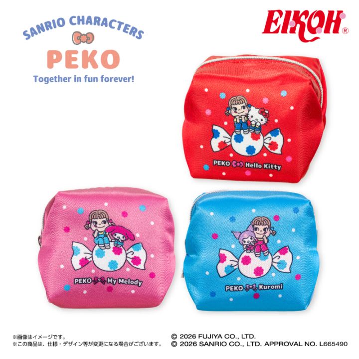 PEKO×サンリオキャラクターズ ミニキャラメルポーチのプライズ画像