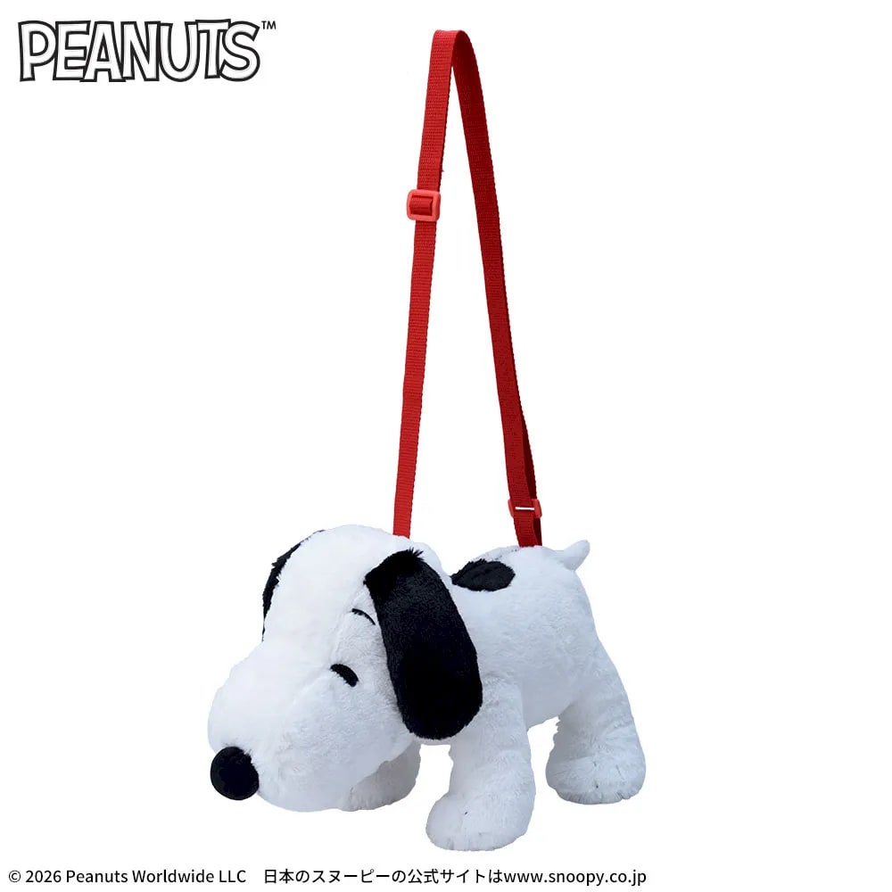 SNOOPY™ プラチナムザッカぬいぐるみショルダーバッグ おさんぽVer.のプライズ画像