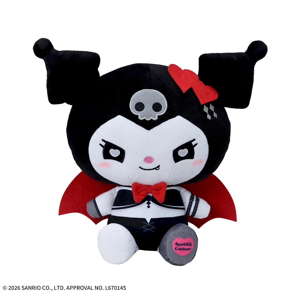 ゆるかわ サンリオキャラクターズ Lぬいぐるみ‐クロミ‐ Sparkling Celebrate Black Ver.のプライズ画像