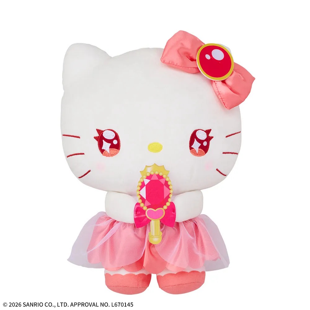 ゆるかわ サンリオキャラクターズ Lぬいぐるみ‐ハローキティ‐ キラメク✦️マジカルのプライズ画像