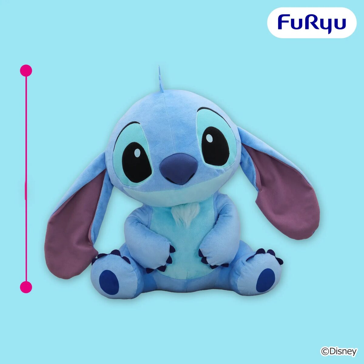 ディズニー スティッチ こてっとぺったん超超BIGぬいぐるみのプライズ画像