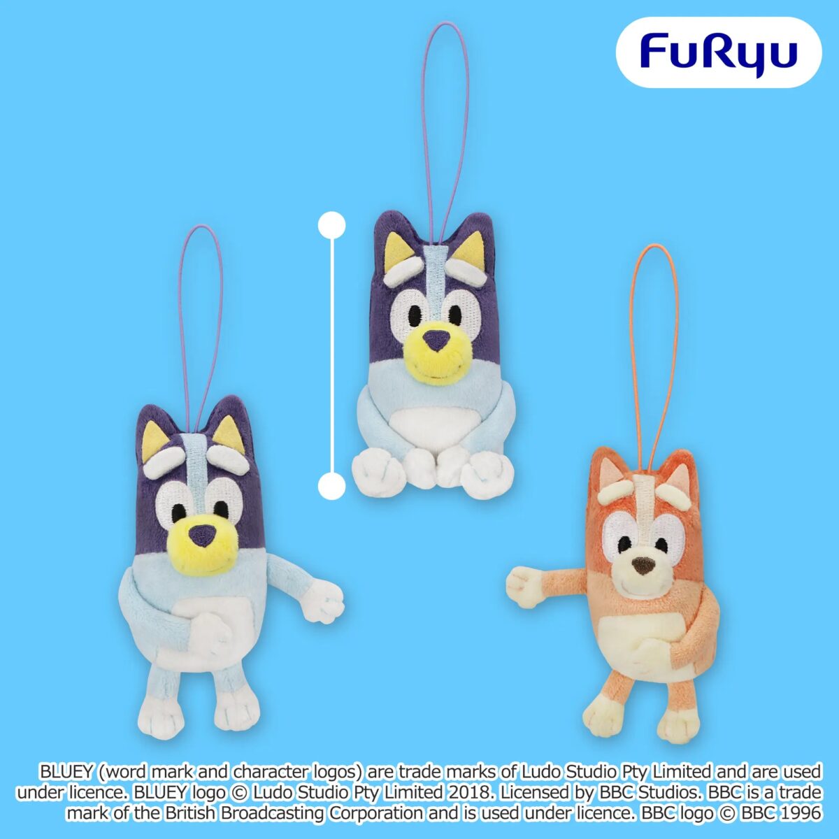 ブルーイ いろんなポーズのマスコットのプライズ画像