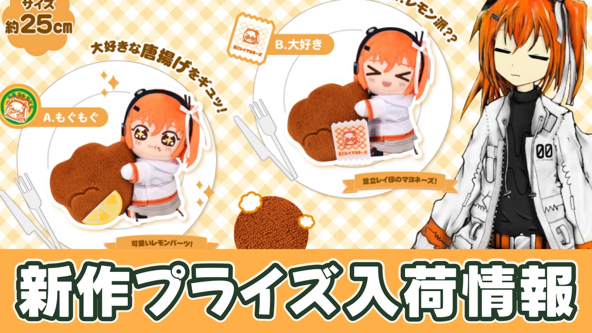 足立レイ 唐揚げだきつきぬいぐるみのプライズ画像