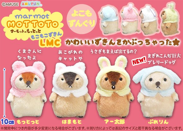【マーモットのもっとっと】もこもこずきん