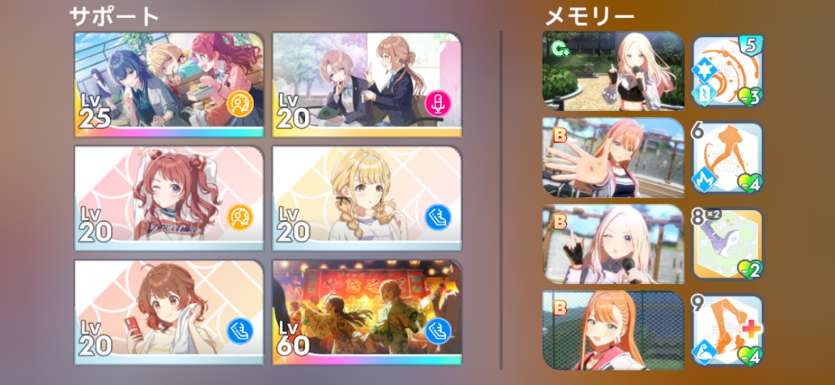 プロデュースの編成例