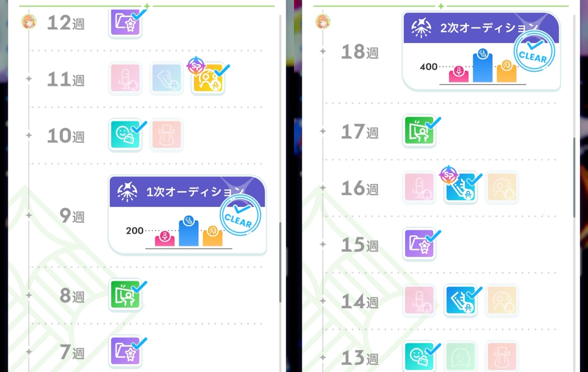 スケジュール選択その2