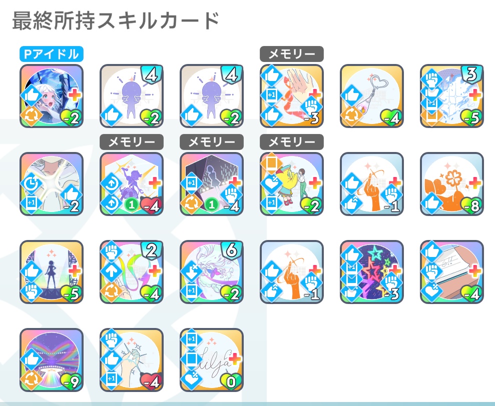 最終所持スキル