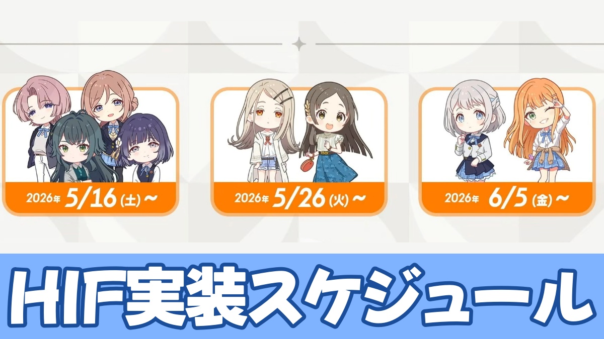 HIF実装スケジュール
