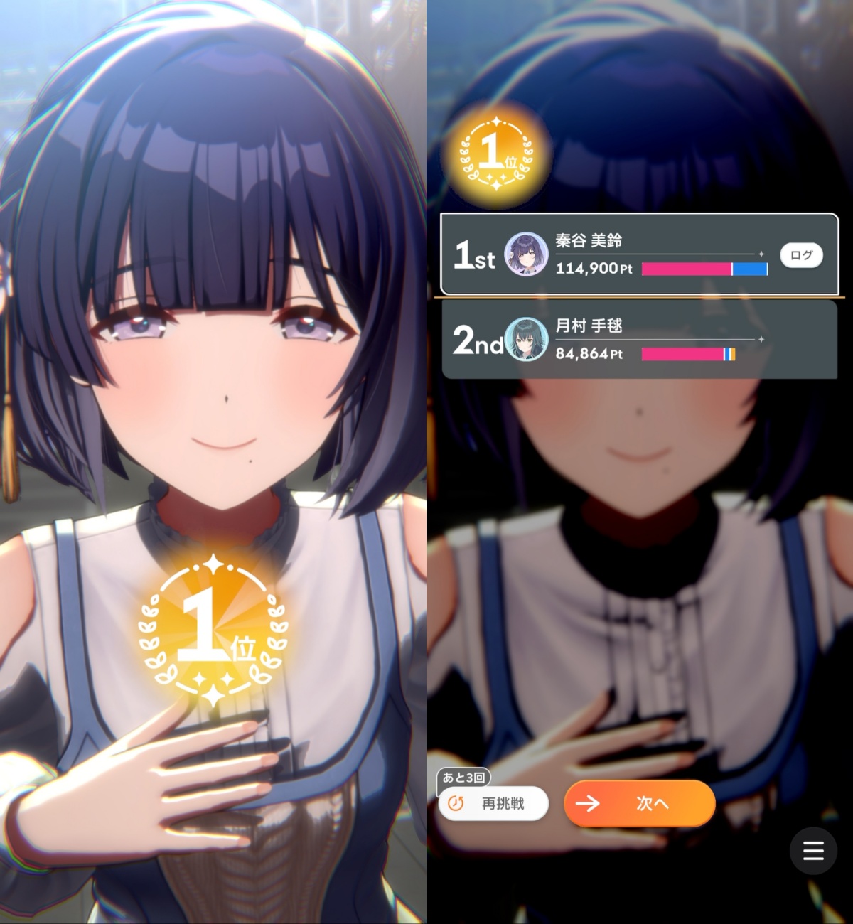 最終オーディションのスコア