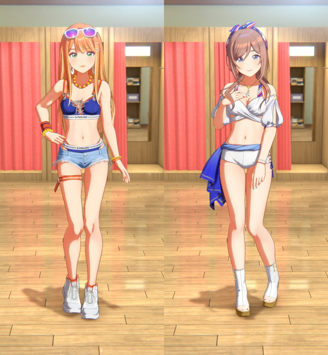 キミとセミブルーの水着