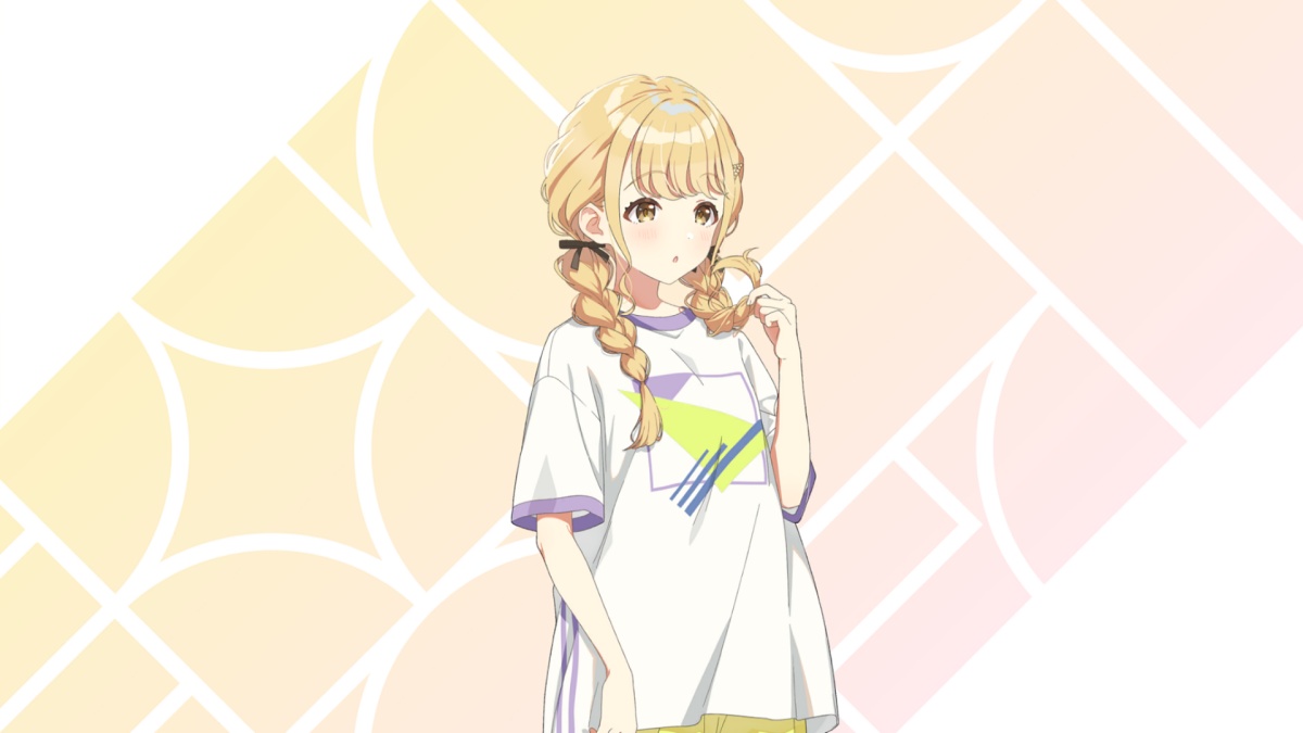 枝毛をくるりのイラスト