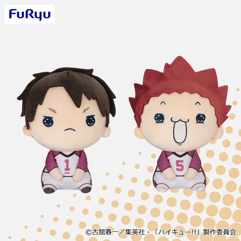ハイキュー!! もちぴこぬいぐるみ（牛島若利と天童覚）のプライズ画像