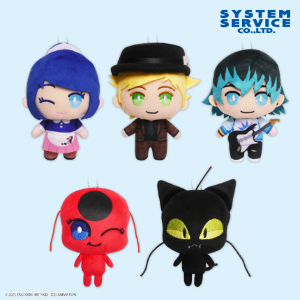 ミラキュラス レディバグ＆シャノワール デフォルメぬいぐるみ Part2のプライズ画像