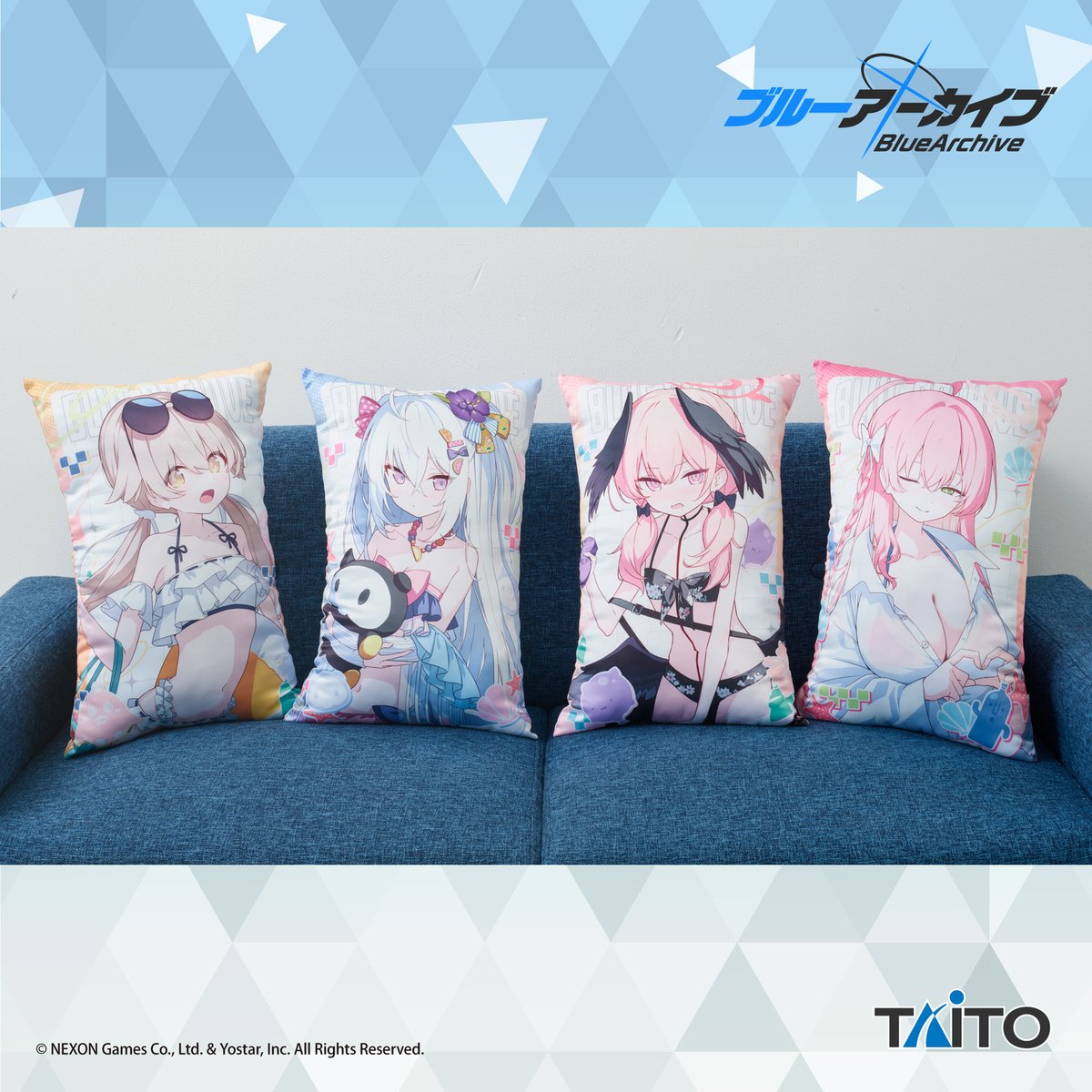 ブルーアーカイブ 描き下ろしビジュアルアートクッション 水着ver.の画像